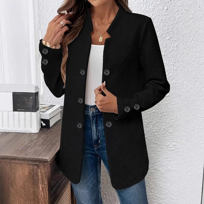 2025 Autumn and Winter Women's Blazers Casual Suit Fashion Black Jacket Three-plate Double Button Top Office Coat for Female