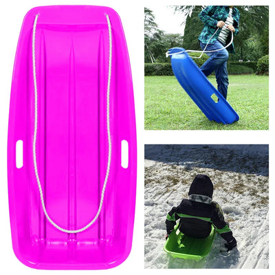 Snow Grass Sand Sledge Toboggan Pull Rope Board Boat Sliding Durable Skating Speeder For Outdoor Sport Scooter Sled Supplies