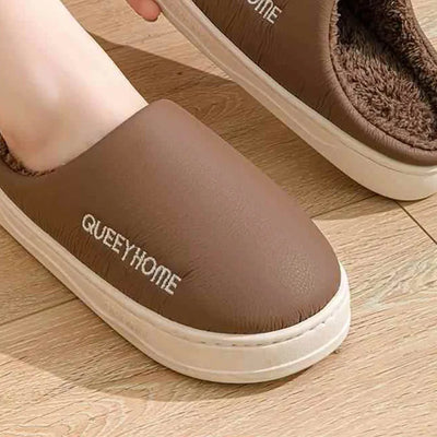 Indoor Home Comfort 2025 New Winter Slippers for Men & Women: Plush Warm Fleece Lining, Anti-Slip Thick Sole