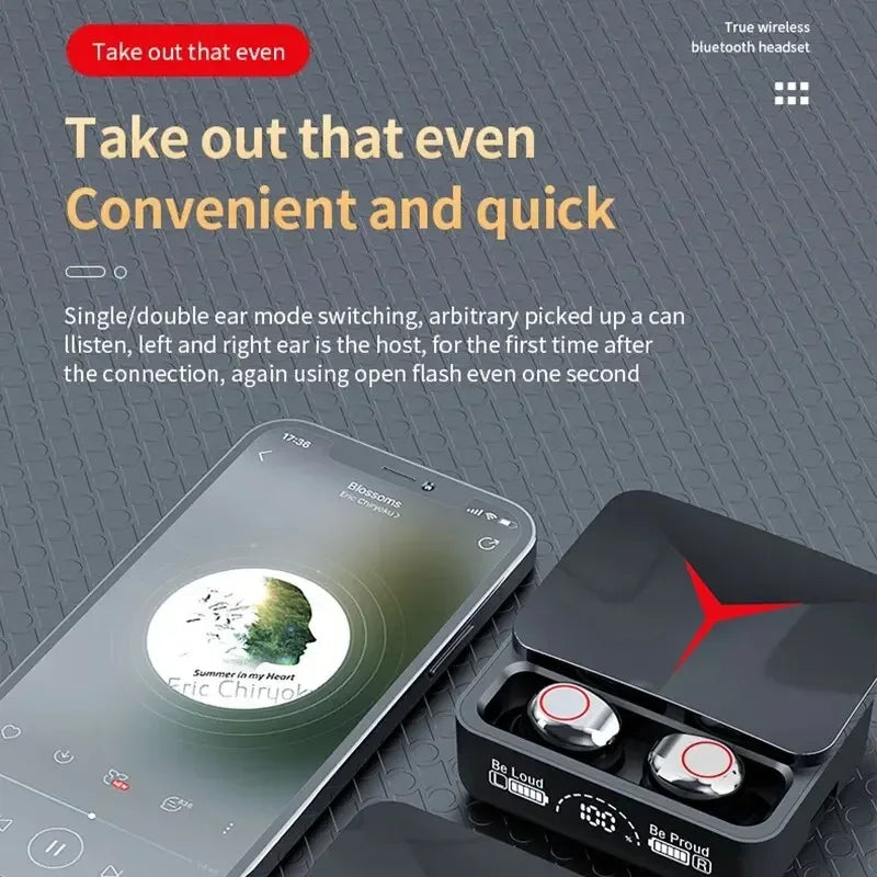 Original TWS M90 Wireless Headphones Gaming Earphones Bluetooth 5.3 Sport Earbuds with Mic Wireless Headset for Smartphone