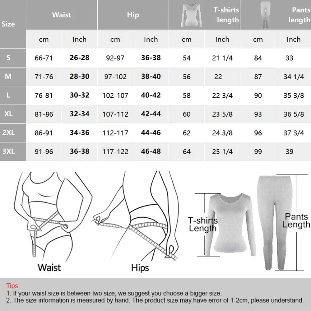 Thermal Underwear for Women Long Johns Base Layer Cold Weather Top Bottom Women's Underwear Set