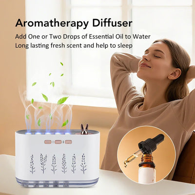 Air Humidifier Five-Hole Spray Aromatherapy Creative Dynamic Colorful Voice Control 700ml Musical Aroma Diffuser For Household
