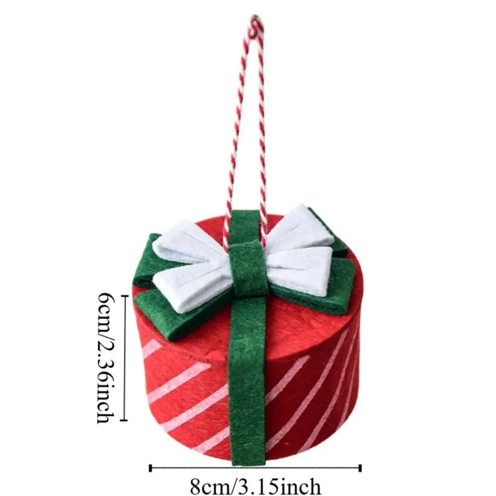 Creative Gift Box Christmas Decoration Small Mini Mini Christmas Gift Pack Handmade Vintage Christmas Tree Decoration Home Decor