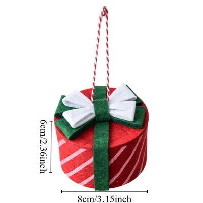 Creative Gift Box Christmas Decoration Small Mini Mini Christmas Gift Pack Handmade Vintage Christmas Tree Decoration Home Decor