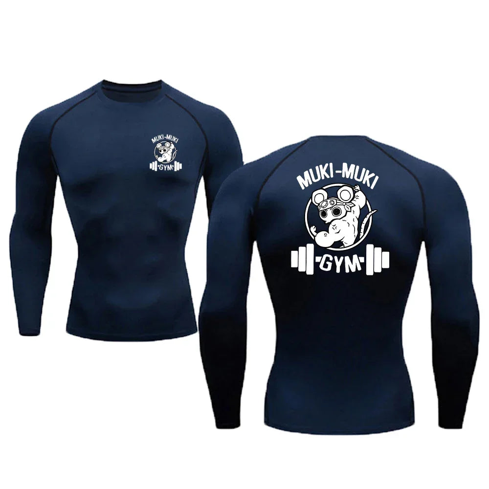 Athletic Compression Shirts For Men Gym Sports Rash Guards Workout Fitness Base Layer Undershirts Quick Dry Tees Tshirt Tops