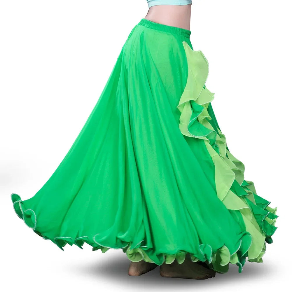 Belly Dance Skirt Undercover Practice Clothing for Women 2024 New Sexy Oriental Dance Half Body Beginner's Big Swing Skirt