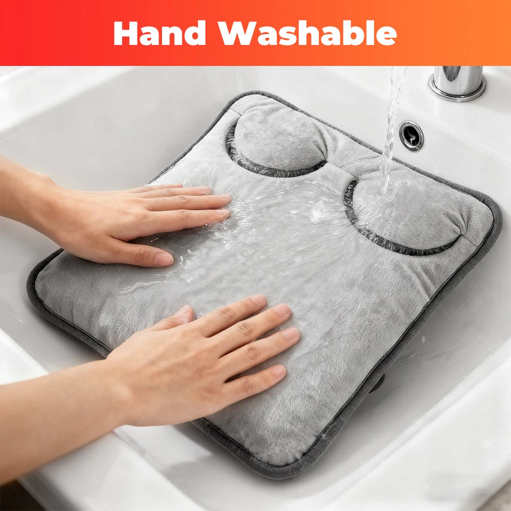 Heating Foot Warmer Massage Pad Super Soft Plush Electric Foot Warming Device for Winter Timing Home Office 4 Levels Temperature