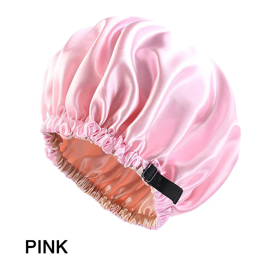 Satin Bonnet Silk Sleep Cap 1Pcs Silk Bonnets For Curly Hair, Reversible Hair Bonnet For Sleeping, Adjustable Bonnets For Women