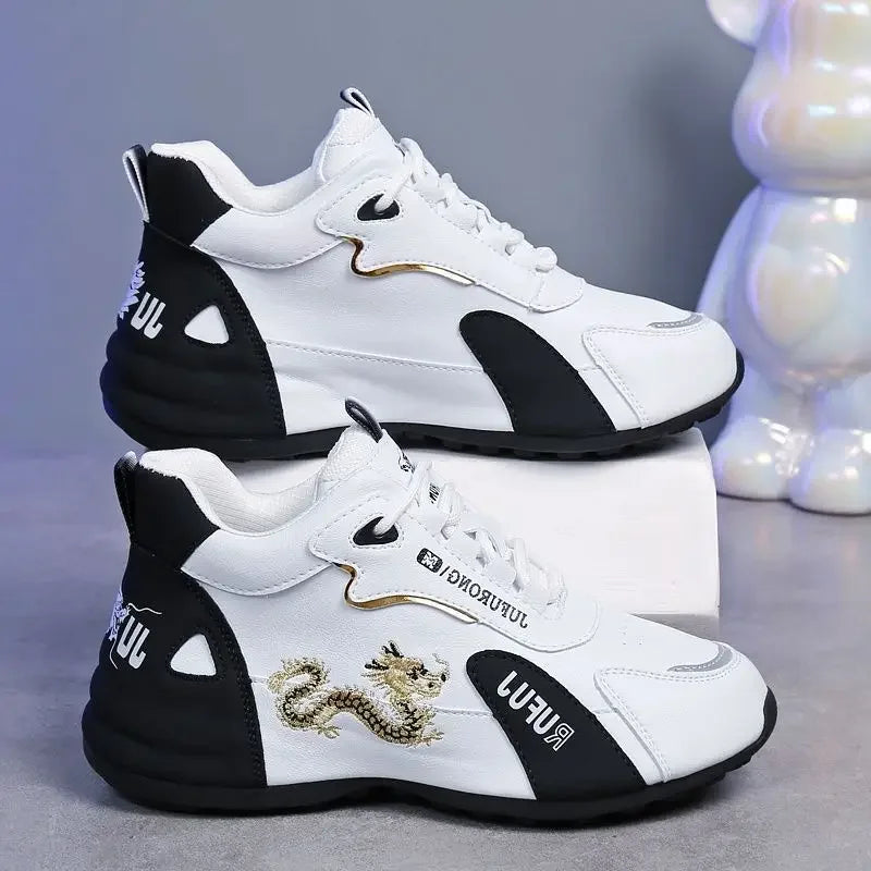 Women Designer Sneakers 2025 Summer Leather Waterproof Casual Sports Shoes Women Lightweight Breathable Non-slip Platform Shoes