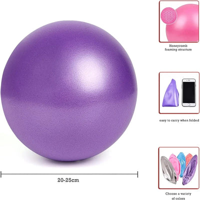 Yoga Ball-Matte Textured Reinforced Anti-Burst Back-Supporting Ball with Handles Gymnastics Ball Fitness Pilates Ball