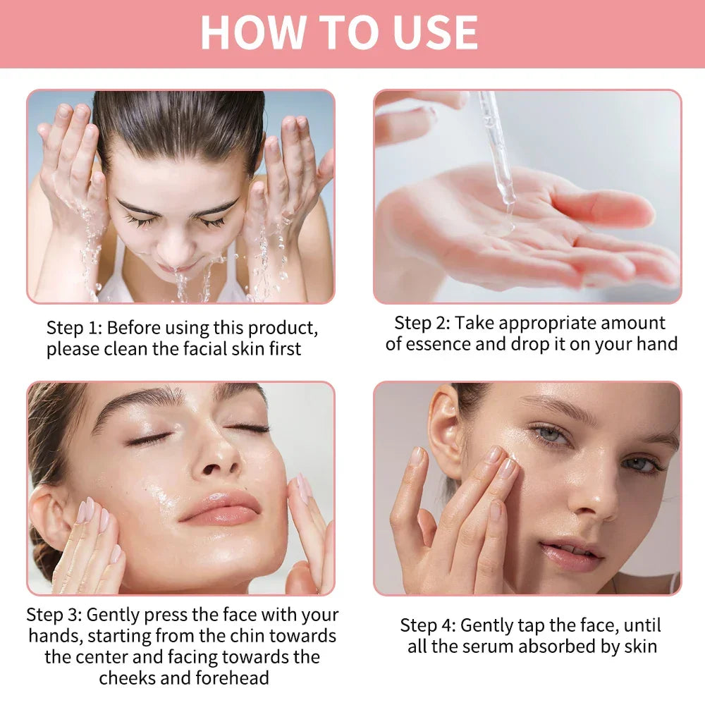 5 In 1 Fade fine lines Firming Face Serum Moisturizing brightning Vitamin C Hyaluronic Acid Facial Serum Shrink Pores Skin Care