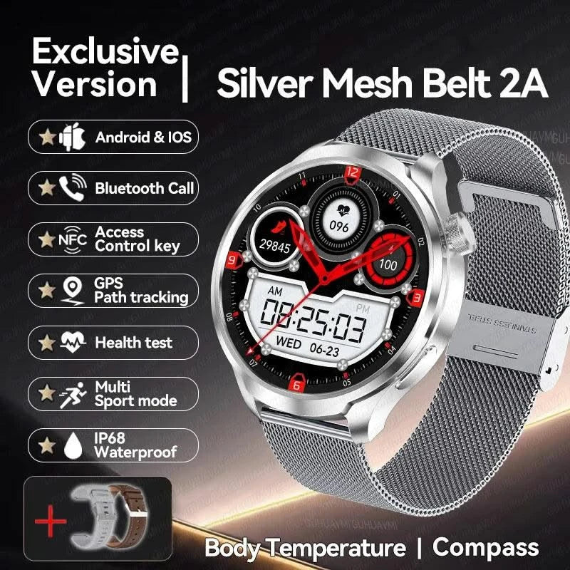 2025 New For HUAWEI High-end Sports Smart Bracelet Men GPS NFC 1.85 AMOLED Screen Compass Waterproof Bluetooth Call Smartwatches