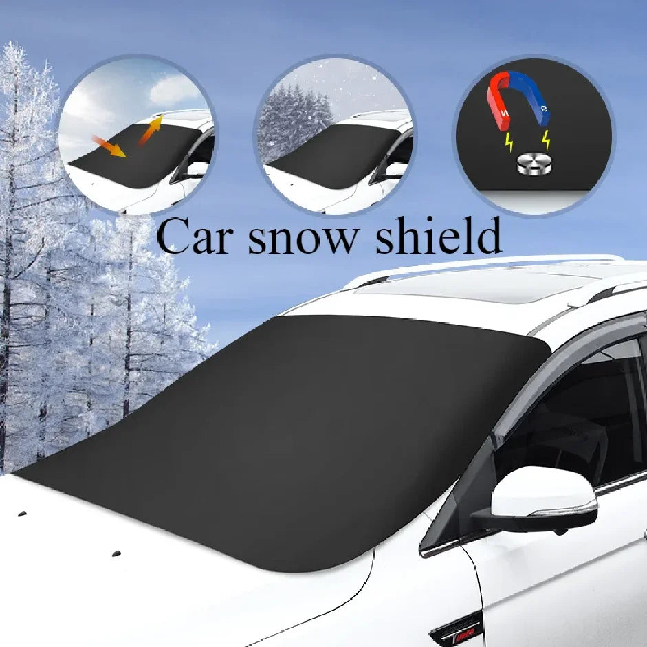 Magnetic car snow shield Car sun shield Thickened frost protection and sun protection car cover
