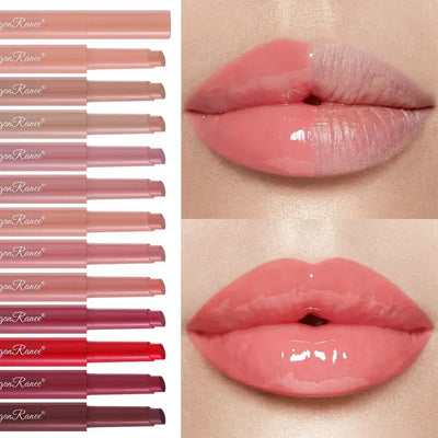 Solid Lipstick Long-lasting Easy Color Lip Stain Moisturizing Lip Gloss Pearl Mirror Lipgloss Tint Sexy Red Lipstick Makeup