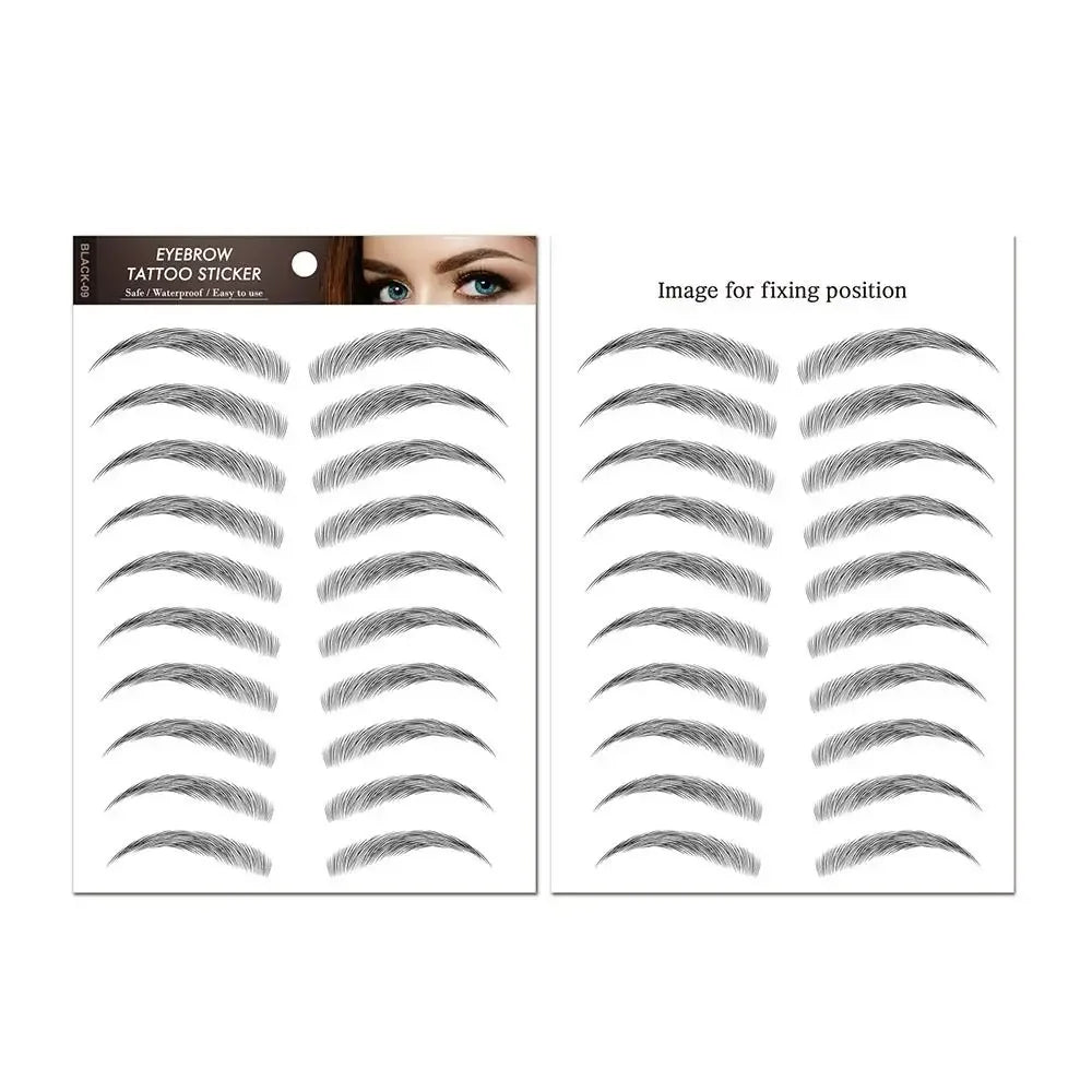 Temporary Tattoos Women Men Water Transfers Decals Simulation Eye Brow Eyebrow Stickers 6D Eyebrow Tattoos Stickers