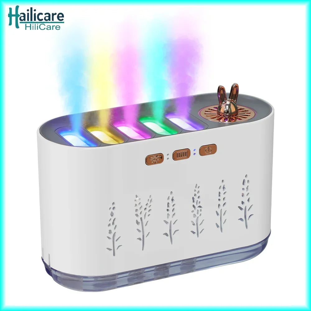 Air Humidifier Five-Hole Spray Aromatherapy Creative Dynamic Colorful Voice Control 700ml Musical Aroma Diffuser For Household