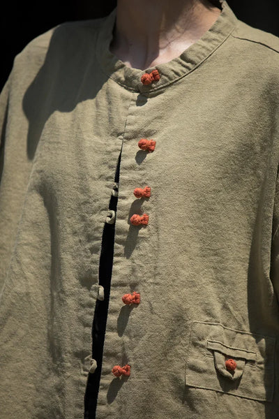 Women's Literary Vintage Ramie Linen Tops