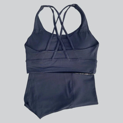 2025 Summer Women's Yoga 2-Piece Set Beauty Back Sling Bra & High Waist Butter Touch Stretch Shorts Fitness Cycling Sports Set