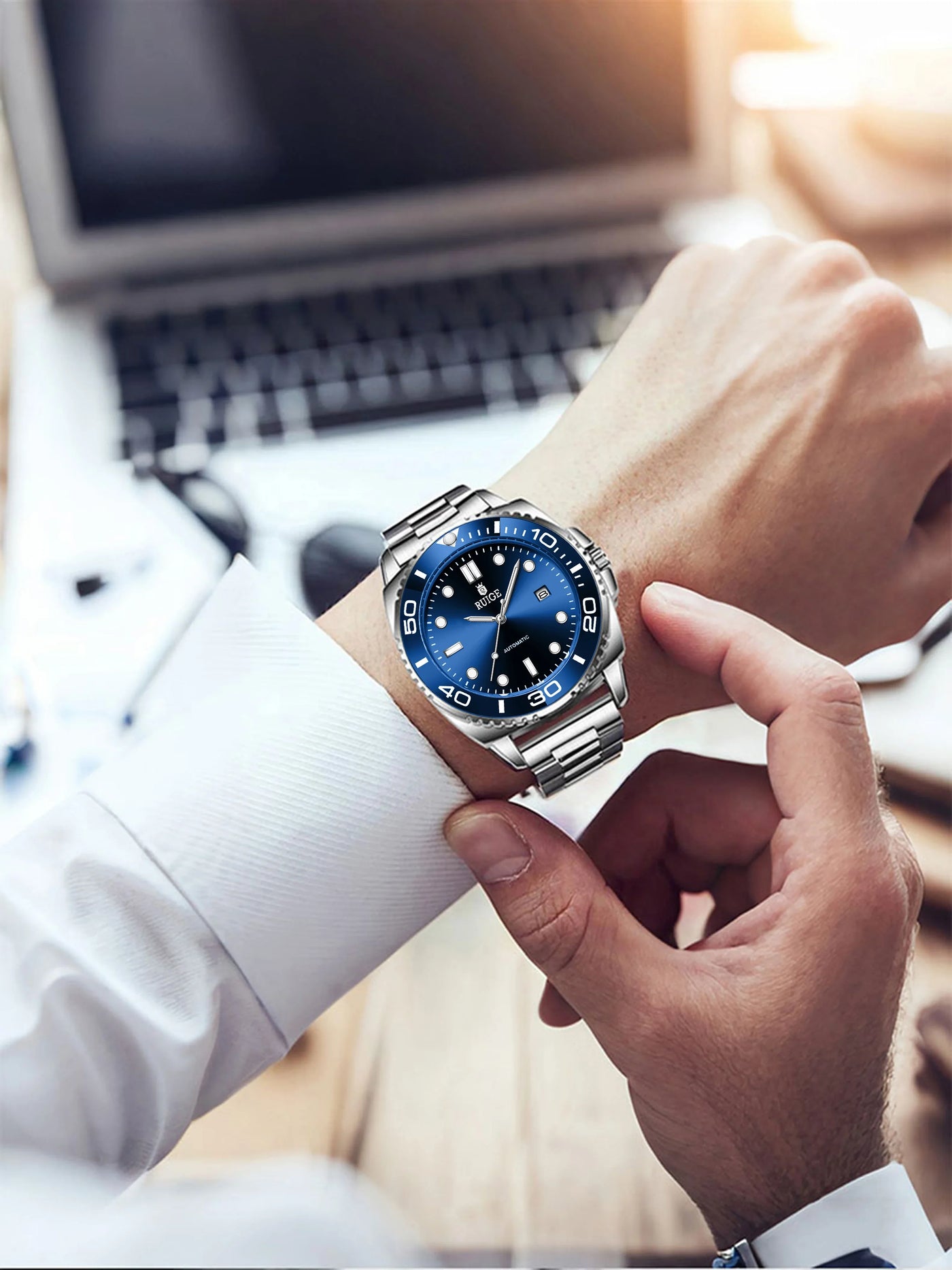 New authentic high aesthetic fully automatic mechanical watch for men, high-end brand fashion, business simplicity, niche trendy