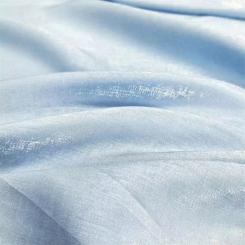 Mermaid Texture Gradient Reflective Fabric Illusion By The Meter for Shirt Full Dress Hanfu Clothing DIY Sewing Soft Cloth White