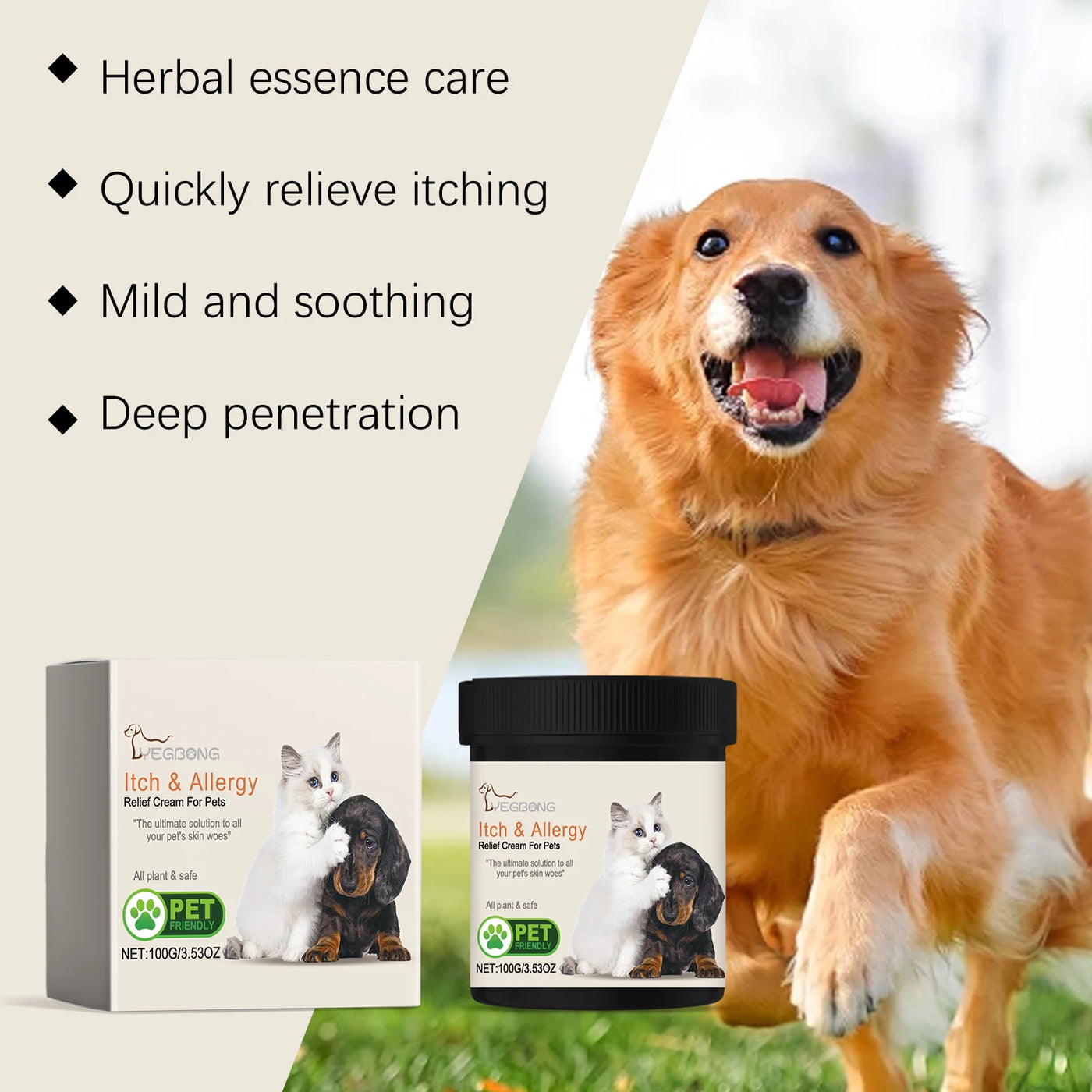 Pet Care Cream: Gentle Care for Dogs & Cats, Relieves Skin Discomfort, Nurtures Pets & Repairs Skin