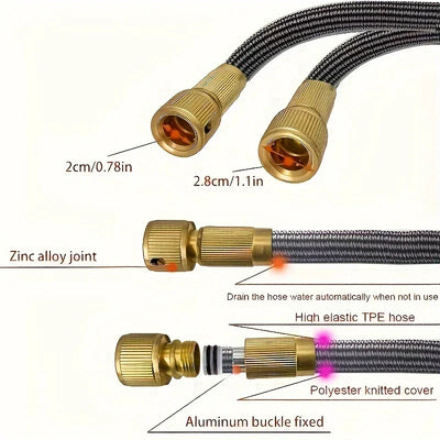 High Quality Flexible Expandable Garden Hose High Pressure Nozzle Long Rod Spray Cleaning Gun Car Washing Hose Garden Hose