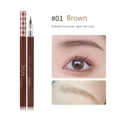 Water Liquid Eyebrow Pencil Waterproof Long Lasting No Blooming Eyeliner Lying Silkworm Ultra Fine Eyebrow Tattoo Pencil Makeup