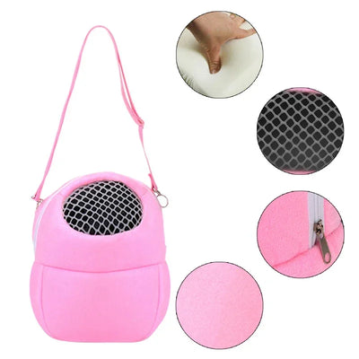 Portable Small Animals Carrier Bag Travel Hanging Bag for Pets Rat Hamster Hedgehog Chinchilla Ferret