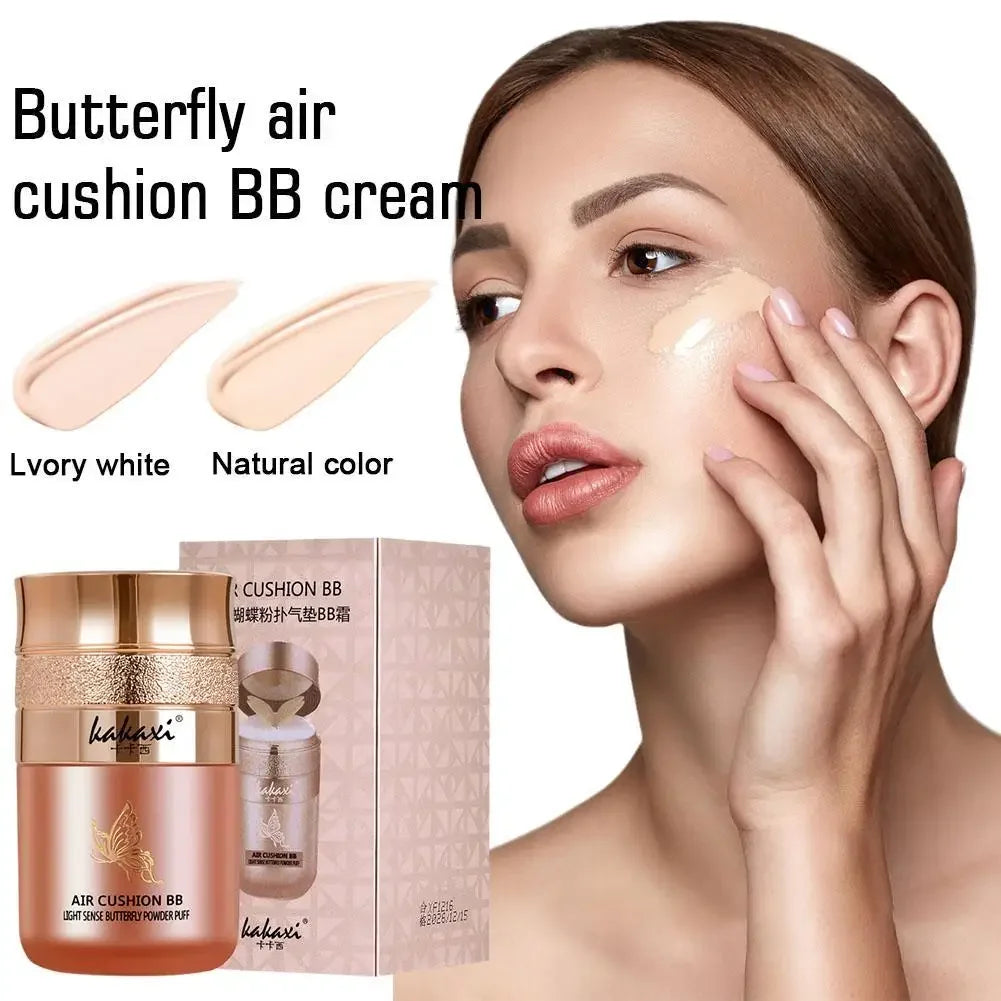 Butterfly Air Cushion BB Cream Cushion Beauty Cream Moisturizing Long Lasting Isolation Concealer BB Cream Liquid Foundation