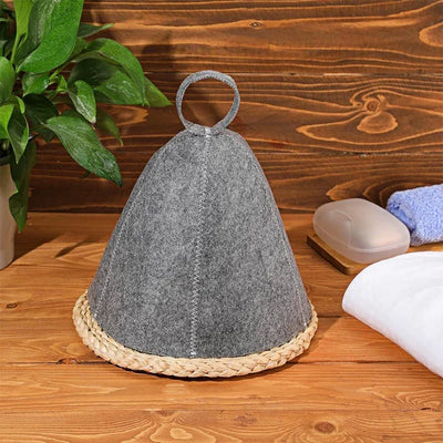 Sauna Hats Thicken Wool Felt Shower Cap Hair Turban Quickly Towel Drying Hats Felt Sauna Hat Men Dry Sauna Cap for Man