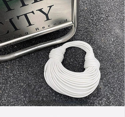 Handbags for Women 2025 New in Gold Luxury Designer Brand Handwoven Noodle Bags Rope Knotted Pulled Hobo Silver Evening Clutch