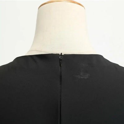 Women Vintage Dress Summer 50s 60s Retro Pin Up Swing Rockabilly Vestidos Elegant Black Polka Dot Office Party Dress