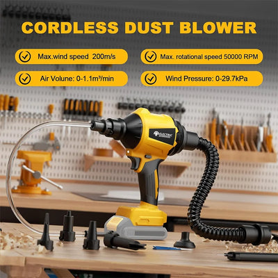 Electric Goddess Cordless Air Duster Blower Electric Air Gun Handheld Multifunction Power Tool For Dewalt 20V Battery Pin