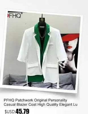 PFHQ Autumn Texture Design Niche Men's Blazers Streetwear Outdoor Patchwork Sports Baggy High Quality Delicacy Suit Coat 21Z1391