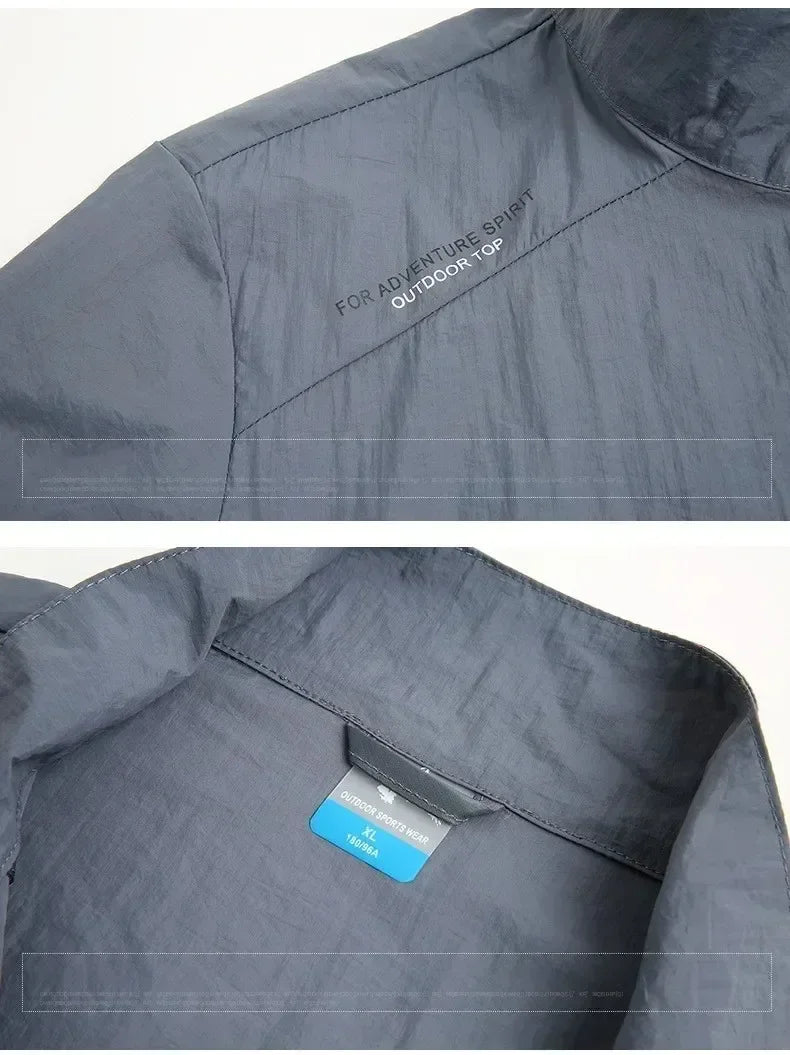 Summer Jackets Men Male Windbreaker Fishing Coats Father Ultrathin Sunscreen Jacket Youth Outerwearing Clohting Traveling Korean