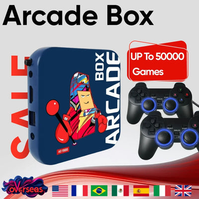 Arcade Box Game Console for PS1/DC/Naomi 64GB Classic Retro Games Super Console 4K HD video game console Projector Monitor Gifts