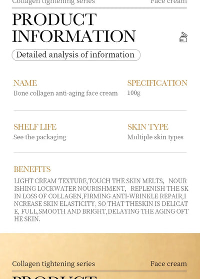 SADOER Collagen Firming Face Cream Skincare Moisturizing Hydrating Face Creams Faical Cream Beauty Face Skin Care Products