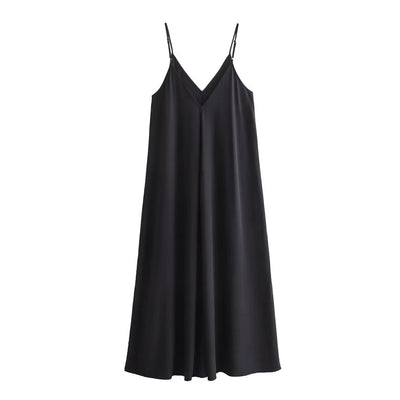 MUJER Black Slip Long Dresses for Women Red Draped Summer Dress Woman 2025 Sexy Backless Maxi Dress Women Summer Beach Dresses