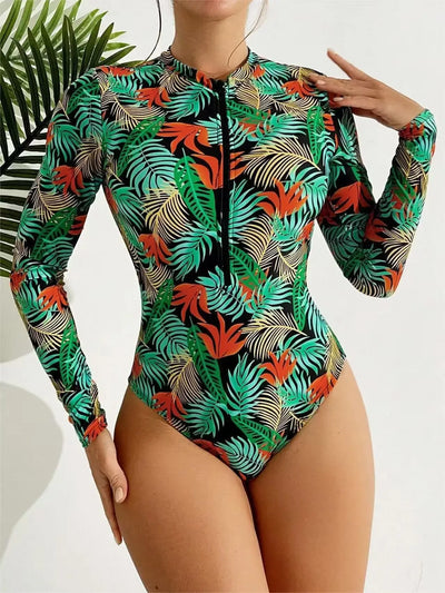 Women Sexy Swimwear One-piece Bathing Swimming Suit Printed Surfing Suits Beachwear Clothing Fashion Bikinis Swimsuit Woman New