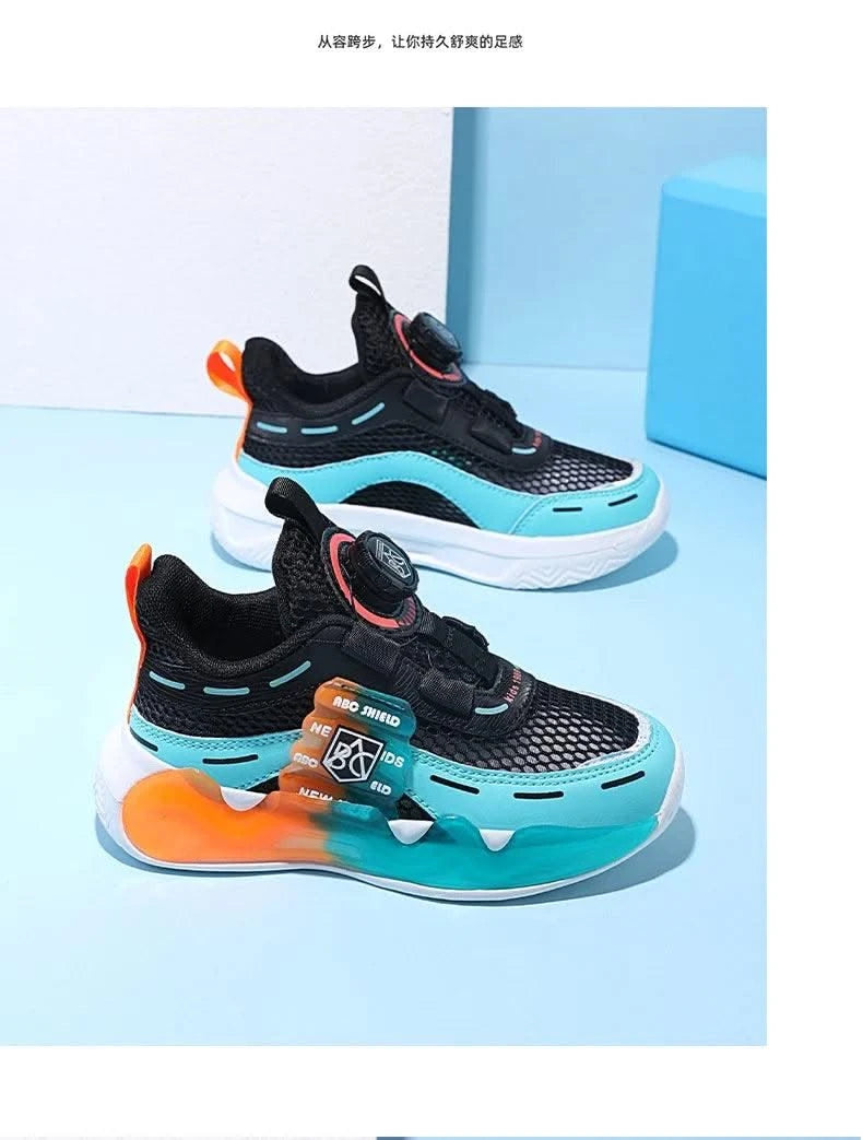 Children's school sports shoes breathable mat mesh casual anti slip easy to wear, suitable for boys and girls aged 5-10 years ol