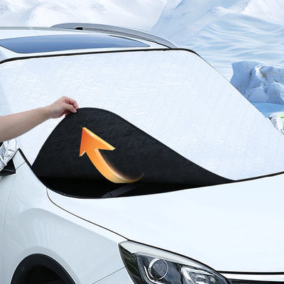 Winter Car Front Snow Frost Cover Windshield Frost Ice Cover Sunshade Protector Foldable Keep Warm Cover