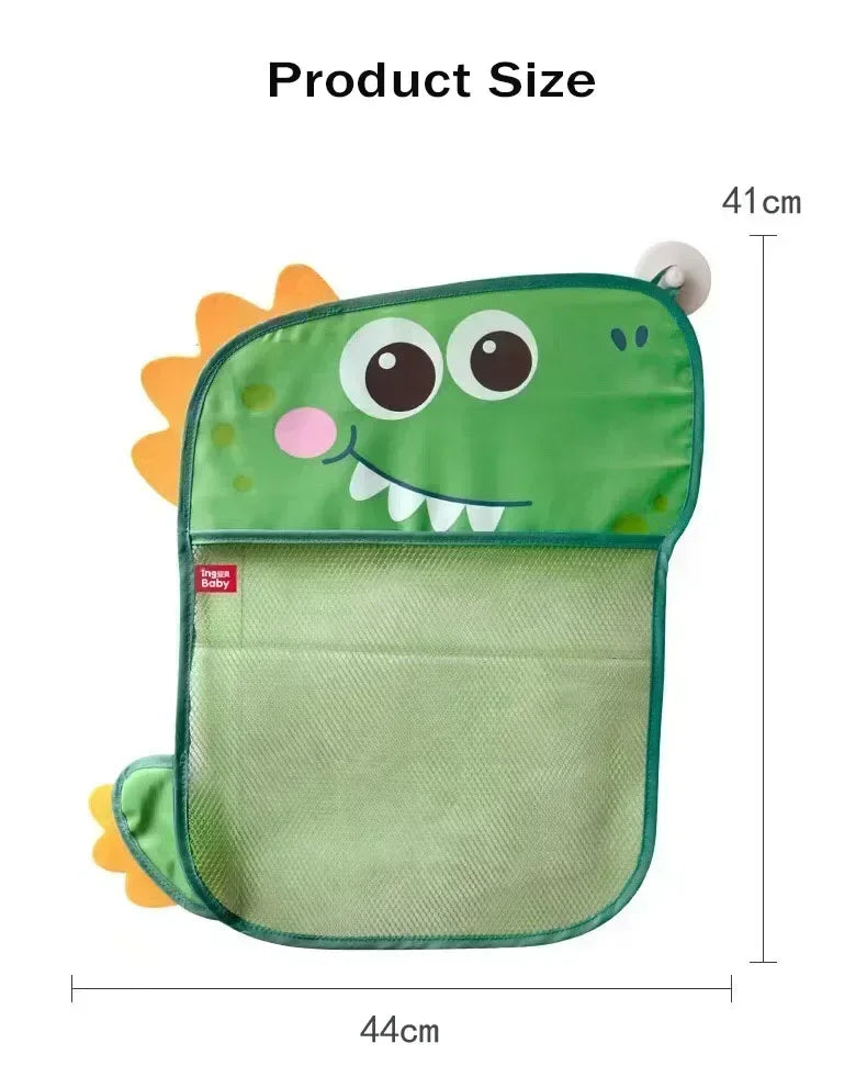 Baby bathroom storage mesh bag children games network bath baskets organization water toys cartoon animal shapes net