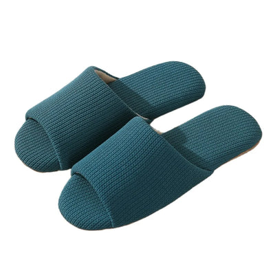 Fashion Japanese Style Suede Nap Slippers Open Toed Soft Silent Soles Slippers Casual House Shoes Indoor Slippers Women Female