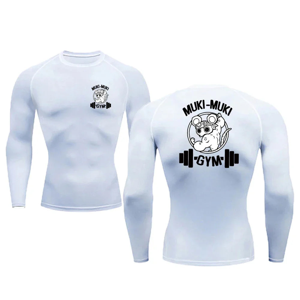 Athletic Compression Shirts For Men Gym Sports Rash Guards Workout Fitness Base Layer Undershirts Quick Dry Tees Tshirt Tops