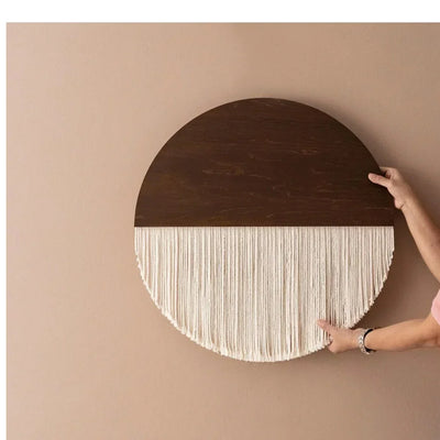 Nordic Handmade Round Woven Macrame Tapestry Room Decor Home and Decoration for Bedroom Livingroom Wall Art Aesthetics Home