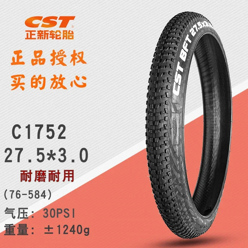 CST BFT-Mountain Bike Tire, Snow Tires for Electric Bike, City Fat Tires, C1752 ATV Tire, 27.5x4.0, 26x2.25, 27.5x4.0
