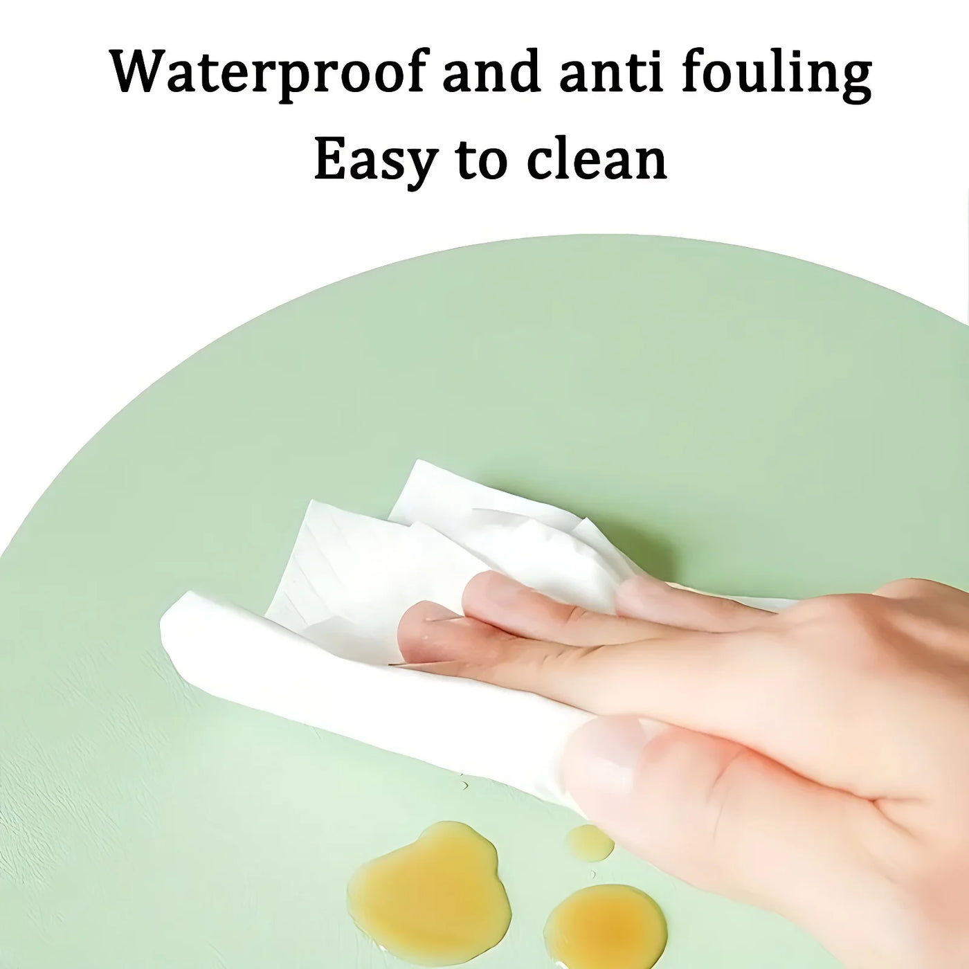 Round Mouse Pad Single-sided Solid Color Universal Non-slip Pad Mouse Pad Suitable for Laptop Office Leather Gaming Mouse Pad