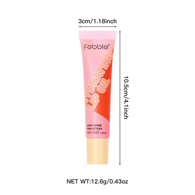 Febble 3 Color Hydrating Lip Oil Moisturizing Plump Lip Balm Fade Lip Line Lip Mask For Autumn And Winter Lip Care Tools