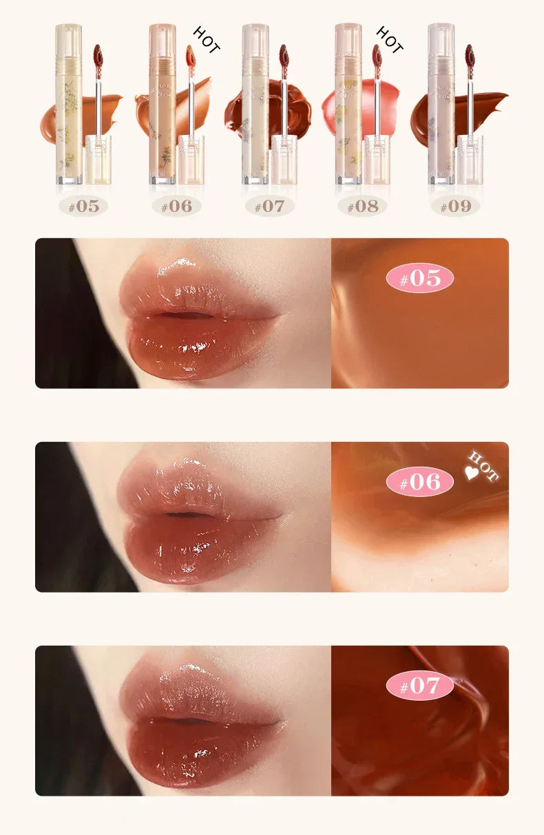 FLORTTE Beauty Lip Lasting Tint First Kiss Series Water Glossy Nice To Meet Chu Blooming Liquid Lipstick Makeup Women Cosmetics