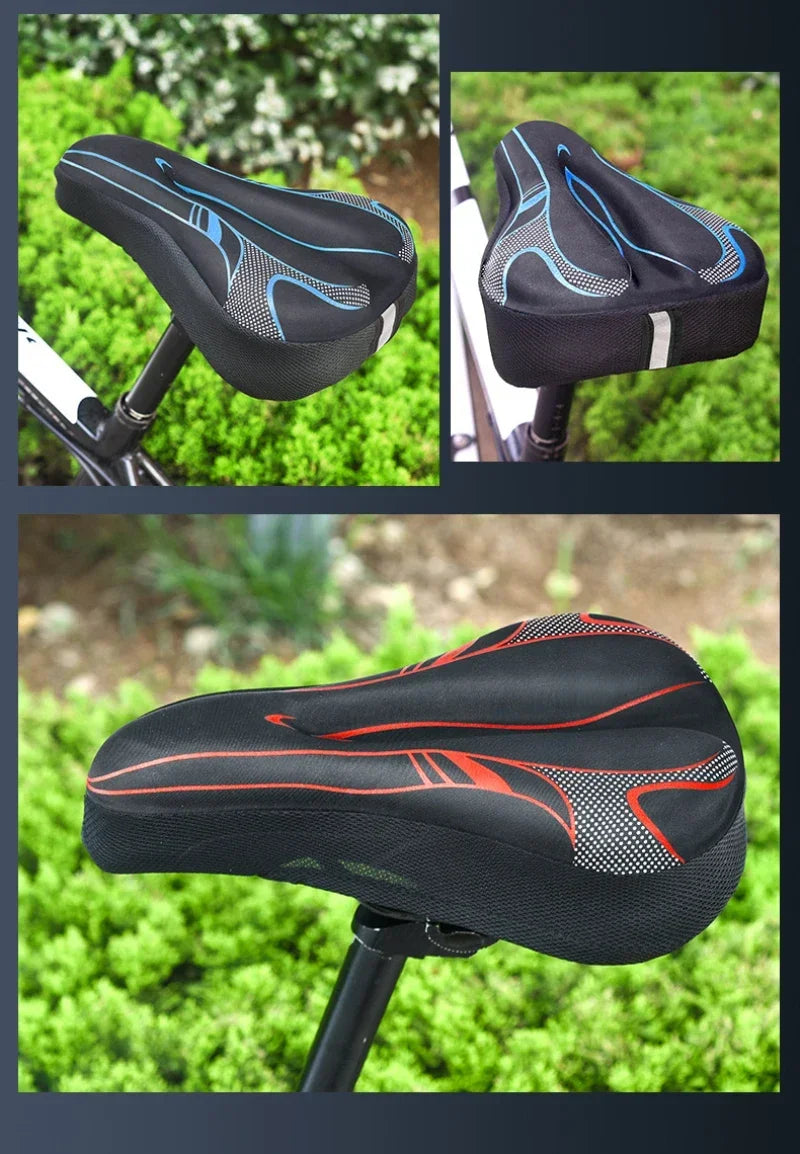 3D Bicycle Saddle Cover Accessories for Mountain Bike Men and Women Gel Soft Bicycle Seat Cover Parts Cycling Sports